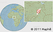 Savanna Style Location Map of Yola, highlighted parent region, hill shading