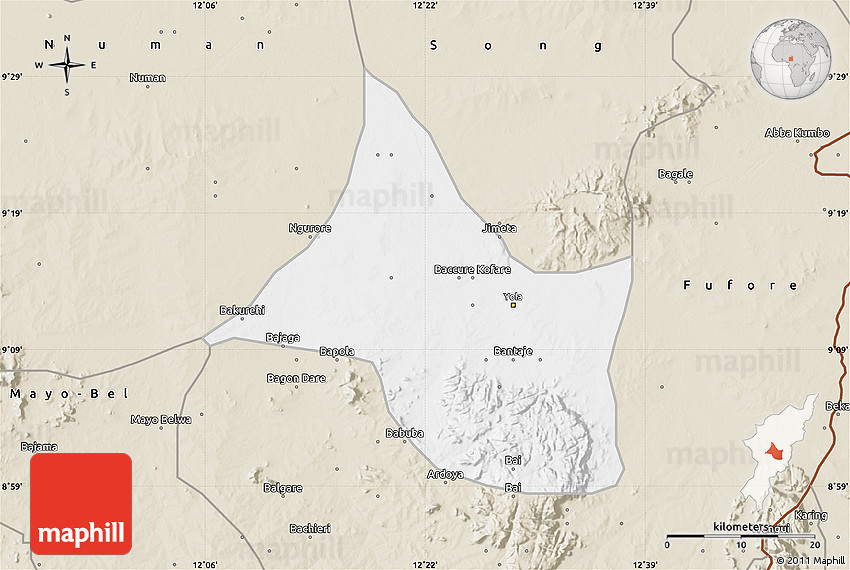 Map Of Yola North Classic Style Map Of Yola