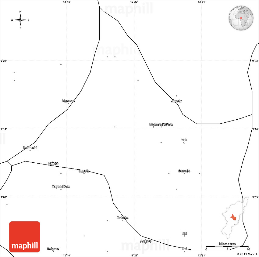 Map Of Yola North Blank Simple Map Of Yola