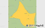 Savanna Style Simple Map of Yola, single color outside