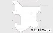 Silver Style Simple Map of Eket, cropped outside