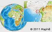Physical Location Map of Ekpe-Ata, highlighted country