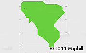 Political Simple Map of Ekpe-Ata, single color outside