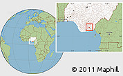 Savanna Style Location Map of Ikot-Ekp, highlighted country