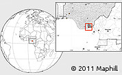Blank Location Map of Mkpat-En, highlighted country, highlighted parent region