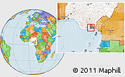 Political Location Map of Mkpat-En, highlighted country, highlighted parent region