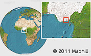 Satellite Location Map of Mkpat-En, highlighted country