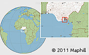 Savanna Style Location Map of Mkpat-En, highlighted country, highlighted parent region