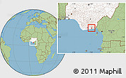 Savanna Style Location Map of Mkpat-En, highlighted country