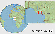 Savanna Style Location Map of Mkpat-En, highlighted parent region