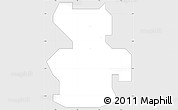 Silver Style Simple Map of Onna, single color outside