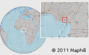 Gray Location Map of Oron, hill shading