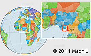 Political Location Map of Oron, within the entire country