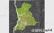 Satellite 3D Map of Anambra, darken, desaturated