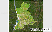 Satellite 3D Map of Anambra, darken