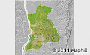 Satellite 3D Map of Anambra, lighten, desaturated