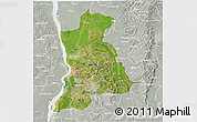 Satellite 3D Map of Anambra, lighten, semi-desaturated