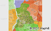 Satellite 3D Map of Anambra, political shades outside