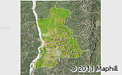Satellite 3D Map of Anambra, semi-desaturated