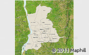 Shaded Relief 3D Map of Anambra, satellite outside