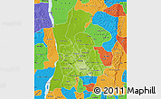 Physical Map of Anambra, political outside