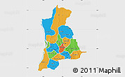 Political Map of Anambra, single color outside