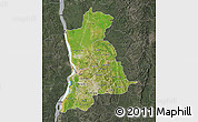 Satellite Map of Anambra, darken, semi-desaturated