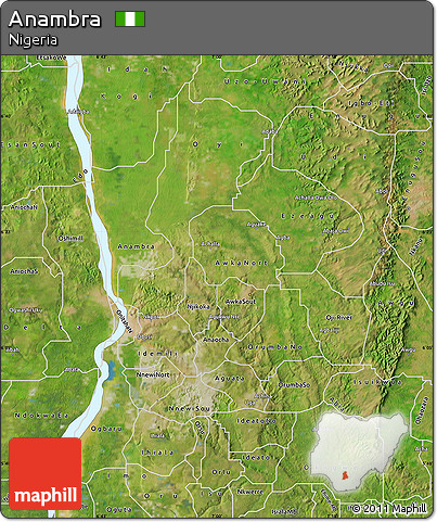 Satellite Map of Anambra