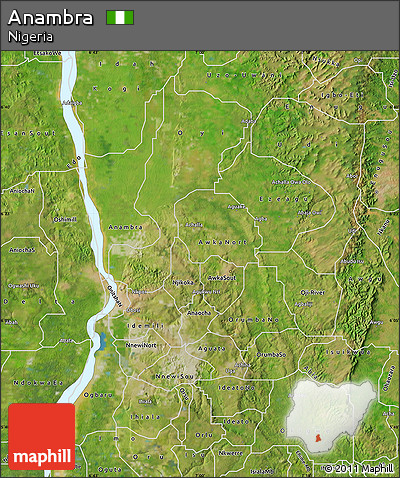 Satellite Map of Anambra