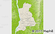 Shaded Relief Map of Anambra, physical outside