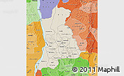 Shaded Relief Map of Anambra, political shades outside