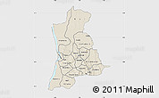 Shaded Relief Map of Anambra, single color outside