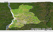 Satellite Panoramic Map of Anambra, darken
