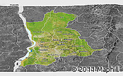 Satellite Panoramic Map of Anambra, desaturated