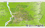 Satellite Panoramic Map of Anambra, physical outside