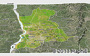 Satellite Panoramic Map of Anambra, semi-desaturated