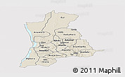 Shaded Relief Panoramic Map of Anambra, single color outside