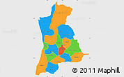 Political Simple Map of Anambra, single color outside