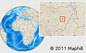 Shaded Relief Location Map of Billiri