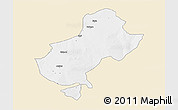 Classic Style 3D Map of Darazo, single color outside