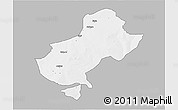 Gray 3D Map of Darazo, single color outside