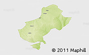 Physical 3D Map of Darazo, single color outside