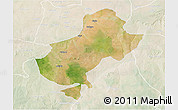 Satellite 3D Map of Darazo, lighten