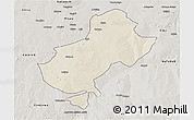 Shaded Relief 3D Map of Darazo, semi-desaturated