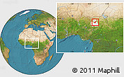 Satellite Location Map of Darazo, highlighted parent region, within the entire country