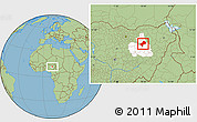 Savanna Style Location Map of Darazo, highlighted parent region
