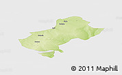 Physical Panoramic Map of Darazo, single color outside