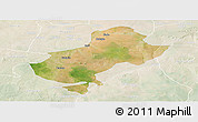 Satellite Panoramic Map of Darazo, lighten