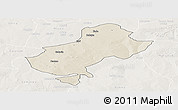 Shaded Relief Panoramic Map of Darazo, lighten