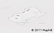 Silver Style Panoramic Map of Darazo, single color outside